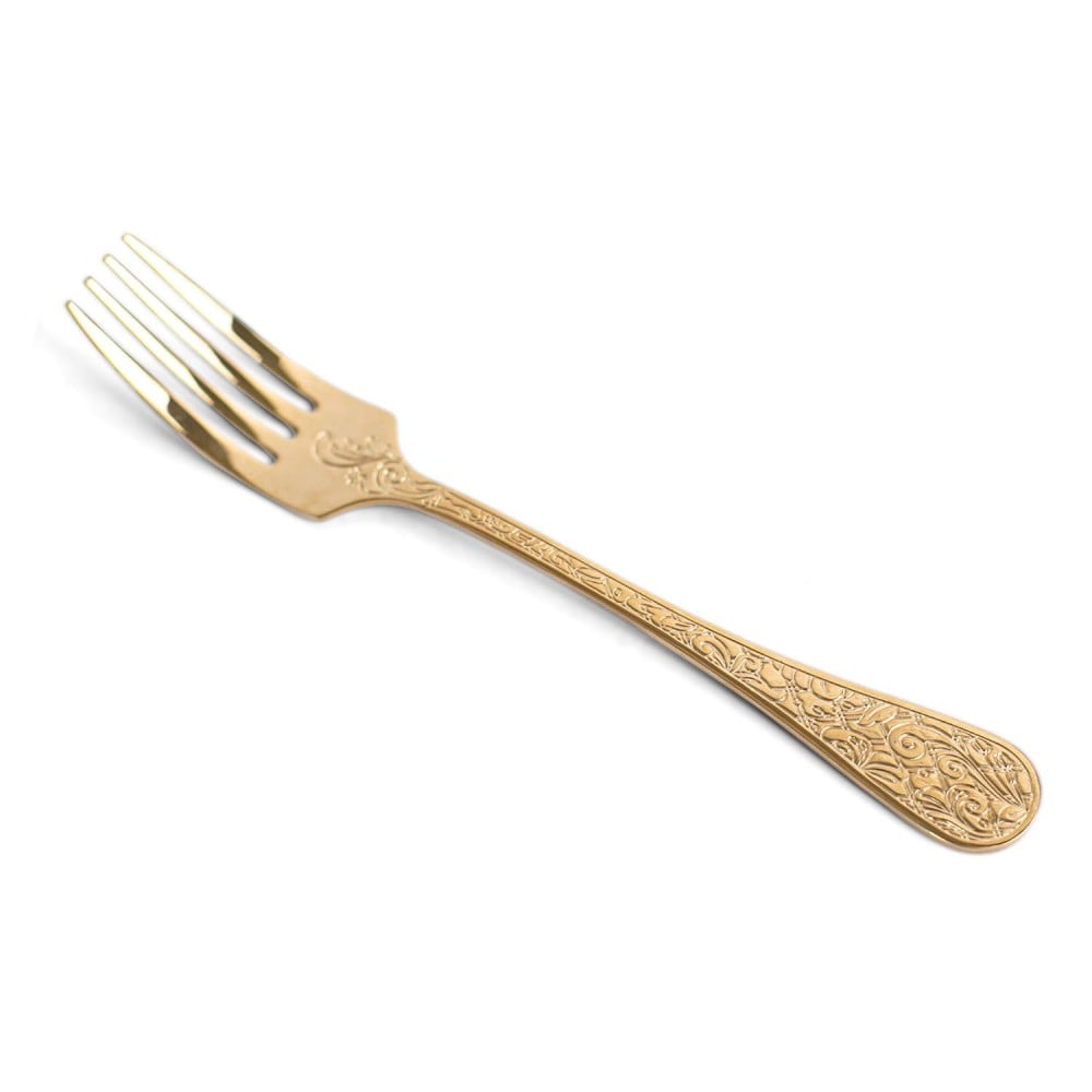 شوكة اكل سوليتير ذهبي