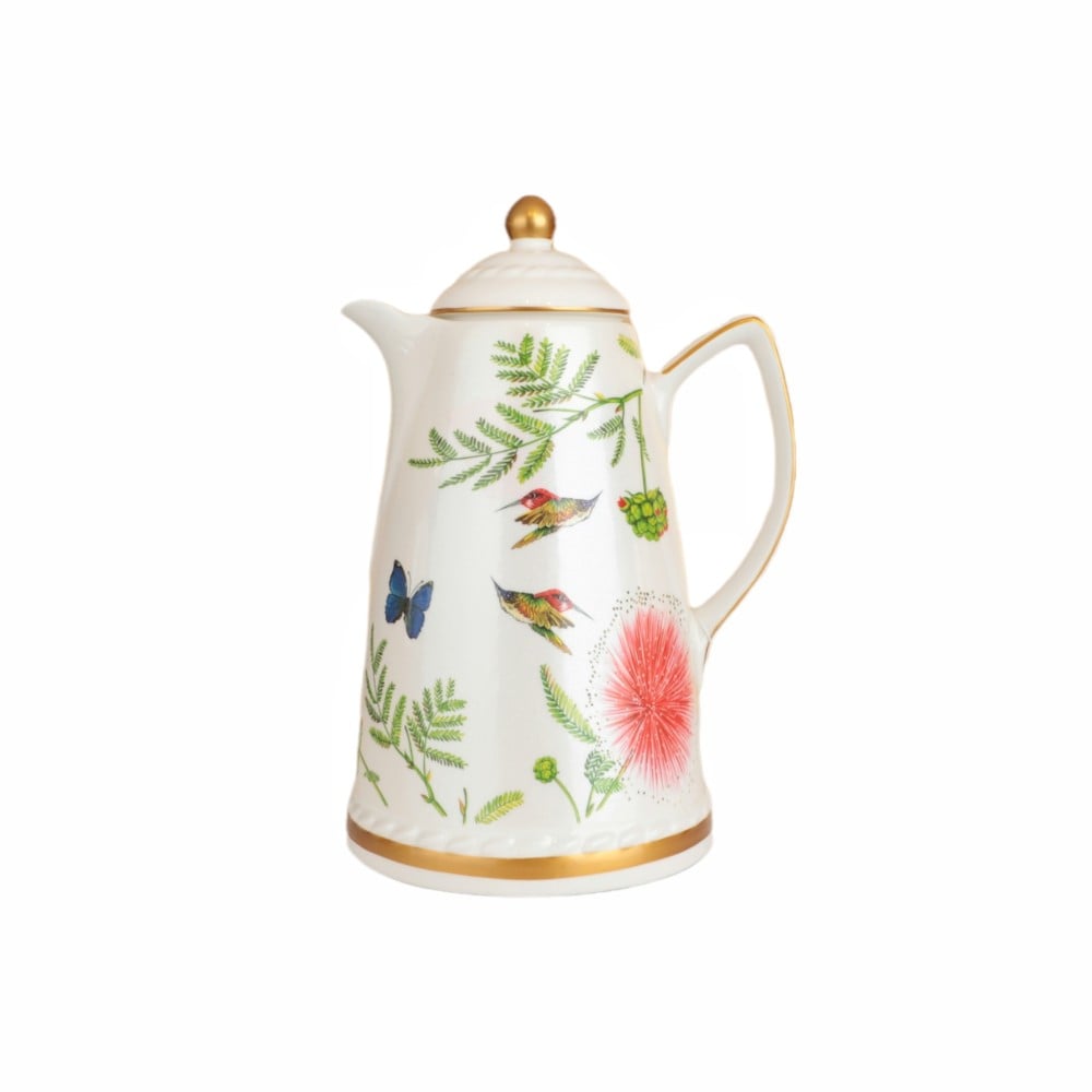 Porcelain thermos for tea and coffee, 1-liter capacity